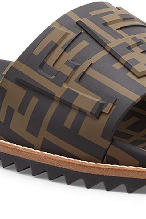 fendi brown sheepskin slides|farfetch Fendi slides.